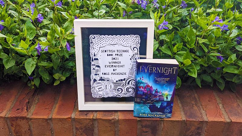 Scottish Teenage Book Prize Award and Evernight book by Ross MacKenzie